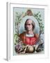 Christopher Columbus (1451-1506). Engraving. Colored.-Tarker-Framed Giclee Print