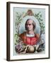 Christopher Columbus (1451-1506). Engraving. Colored.-Tarker-Framed Giclee Print