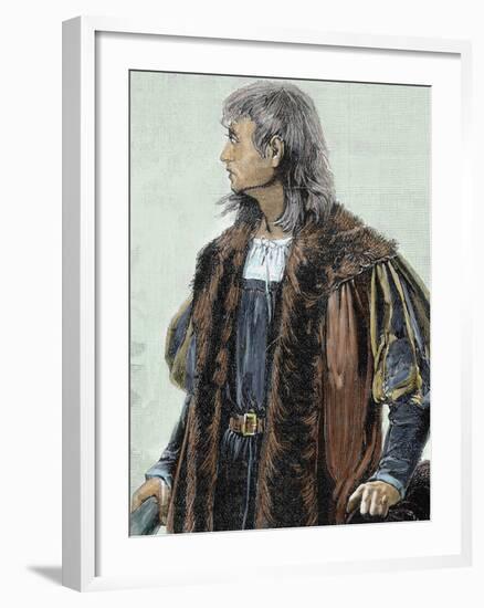 Christopher Columbus (1451-1506). Navigator, Colonizer, and Explorer-Prisma Archivo-Framed Photographic Print