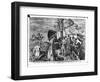 Christopher Columbus (1451-1506) on Board His Caravel, Discovering America-Jan van der Straet-Framed Premium Giclee Print