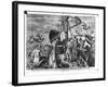 Christopher Columbus (1451-1506) on Board His Caravel, Discovering America-Jan van der Straet-Framed Giclee Print