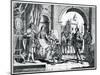 Christopher Columbus (1451-1506) Presenting an Account of His Discovery of America to the King and-Charles Grignion-Mounted Giclee Print