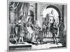 Christopher Columbus (1451-1506) Presenting an Account of His Discovery of America to the King and-Charles Grignion-Mounted Giclee Print