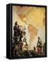 Christopher Columbus and the Discovery of America-Cesare Dell'acqua-Framed Stretched Canvas