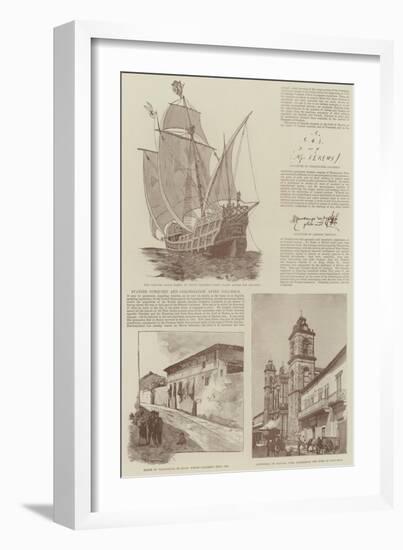 Christopher Columbus and the Fourth Centenary of the Discovery of America-null-Framed Giclee Print