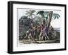 Christopher Columbus Arriving in the New World, 1492 (1817-182)-Bonatti-Framed Giclee Print