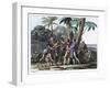 Christopher Columbus Arriving in the New World, 1492 (1817-182)-Bonatti-Framed Giclee Print