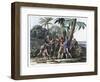 Christopher Columbus Arriving in the New World, 1492 (1817-182)-Bonatti-Framed Giclee Print