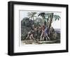 Christopher Columbus Arriving in the New World, 1492 (1817-182)-Bonatti-Framed Giclee Print