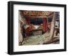 Christopher Columbus' Cabin on Santa Maria, Painting by Heliodoro Guillen Pedemonte (1863-1940)-null-Framed Giclee Print
