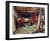 Christopher Columbus' Cabin on Santa Maria, Painting by Heliodoro Guillen Pedemonte (1863-1940)-null-Framed Giclee Print