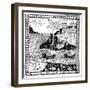 Christopher Columbus 'Discovering America, Woodcut, 1493-null-Framed Giclee Print