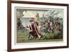 Christopher Columbus Disembarks in the New World, 12 October 1492-null-Framed Giclee Print