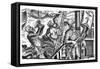 Christopher Columbus During His Voyage to America, Engraving, C1500-null-Framed Stretched Canvas