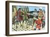 Christopher Columbus, Faced with Mutiny on His Voyage to America, 1492-null-Framed Giclee Print