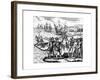 Christopher Columbus, Genoese Explorer, Discovering America, May 1492-Theodor de Bry-Framed Giclee Print