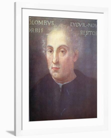 Christopher Columbus, Genoese Navigator and Explorer-null-Framed Giclee Print