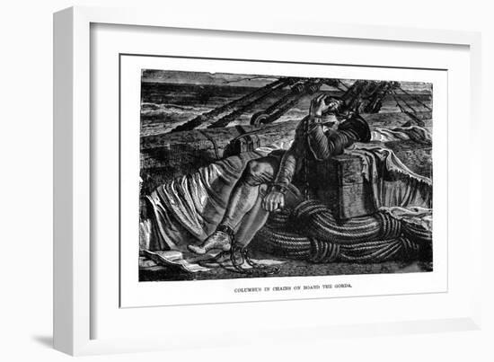 Christopher Columbus in Chains on Board the 'Gorda, 1490S-null-Framed Giclee Print