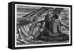 Christopher Columbus in Chains on the Gorda-Freeman-Framed Stretched Canvas