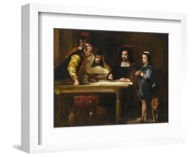 Christopher Columbus in the Convent of La Rábida Explaining His Intended Voyage, 1834-David Wilkie-Framed Giclee Print