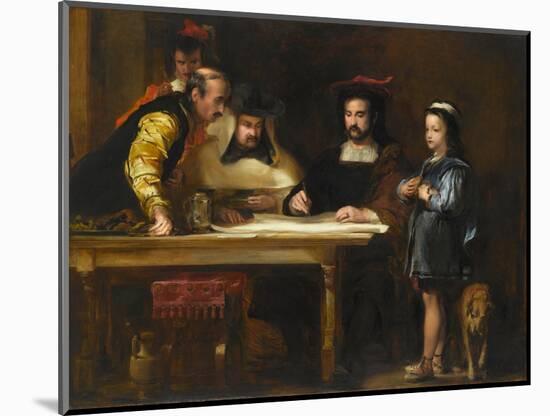 Christopher Columbus in the Convent of La Rábida Explaining His Intended Voyage, 1834-David Wilkie-Mounted Giclee Print