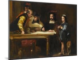 Christopher Columbus in the Convent of La Rábida Explaining His Intended Voyage, 1834-David Wilkie-Mounted Giclee Print