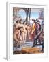 Christopher Columbus Lands in the New World in 1492 and Is Greeted by Taino Indians-null-Framed Giclee Print