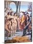 Christopher Columbus Lands in the New World in 1492 and Is Greeted by Taino Indians-null-Mounted Giclee Print