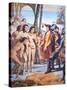 Christopher Columbus Lands in the New World in 1492 and Is Greeted by Taino Indians-null-Stretched Canvas