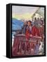 Christopher Columbus Nears the New World-null-Framed Stretched Canvas