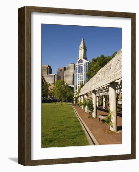 Christopher Columbus Park by the Waterfront, Boston, Massachusetts, New England, USA-Amanda Hall-Framed Photographic Print
