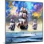 Christopher Columbus's Fleet-null-Mounted Giclee Print