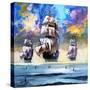 Christopher Columbus's Fleet-null-Stretched Canvas