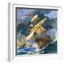 Christopher Columbus's Santa Maria-English School-Framed Giclee Print