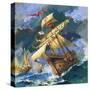 Christopher Columbus's Santa Maria-English School-Stretched Canvas