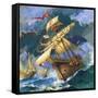 Christopher Columbus's Santa Maria-English School-Framed Stretched Canvas