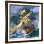 Christopher Columbus's Santa Maria-English School-Framed Giclee Print