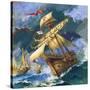 Christopher Columbus's Santa Maria-English School-Stretched Canvas