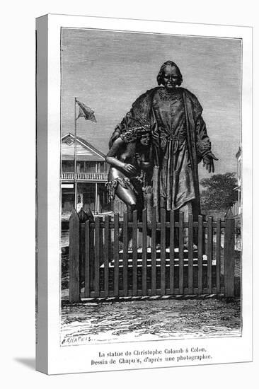 Christopher Columbus Statue, Colón, Panama, 19th Century-Chapuis-Stretched Canvas