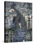 Christopher Columbus Statue on La Rambla, Barcelona, Spain-Michele Molinari-Stretched Canvas