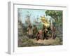 Christopher Columbus Taking Possession of the New Country-Stocktrek Images-Framed Art Print