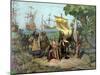 Christopher Columbus Taking Possession of the New Country-Stocktrek Images-Mounted Art Print