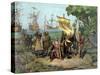 Christopher Columbus Taking Possession of the New Country-Stocktrek Images-Stretched Canvas