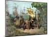 Christopher Columbus Taking Possession of the New Country-Stocktrek Images-Mounted Art Print
