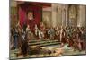 Christopher Columbus Welcomed by the Queen of Spain Isabella 1St of Castile (Known as the Catholic)-null-Mounted Giclee Print