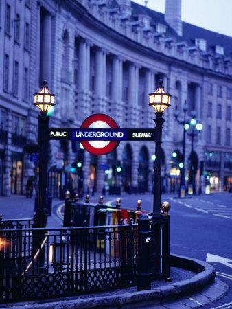Underground Station Sign, London, United Kingdom, England