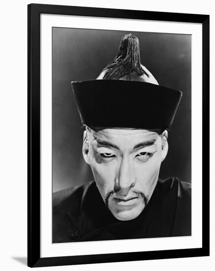 Christopher Lee, the Face of Fu Manchu, 1965-null-Framed Photographic Print