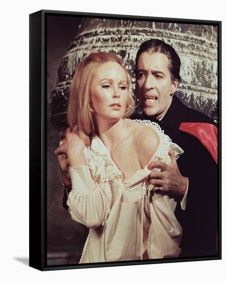 Christopher Lee & Veronica Carlson-null-Framed Stretched Canvas