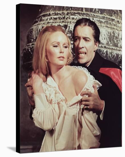 Christopher Lee & Veronica Carlson-null-Stretched Canvas