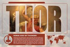 Thor World Mythology Poster-Christopher Rice-Art Print